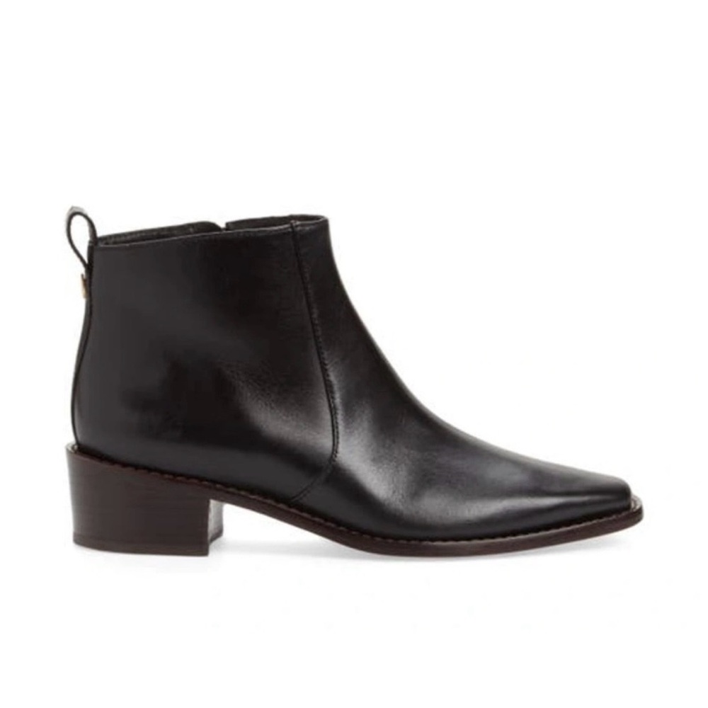 Tory Burch Zipper Ankle Bootie 45mm Leather Black
